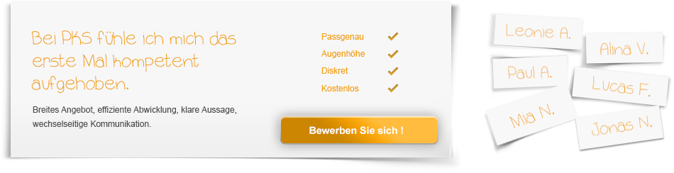 Bewerben Sie sich — Aktuelle Stellen/Stellenangebote bei PKS Jobs