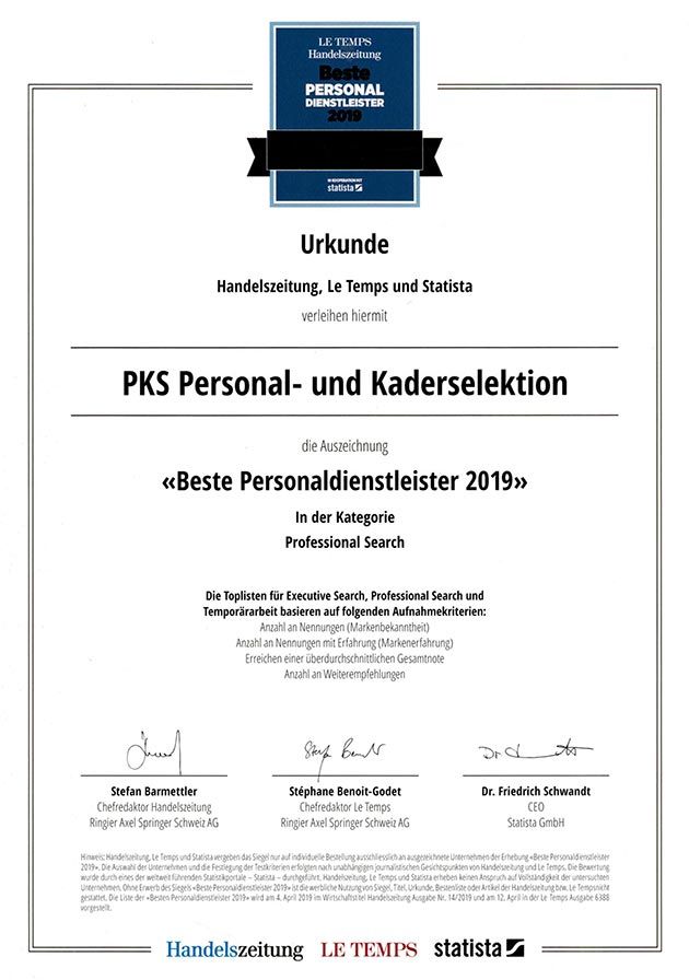 Beste Personaldienstleister 2019